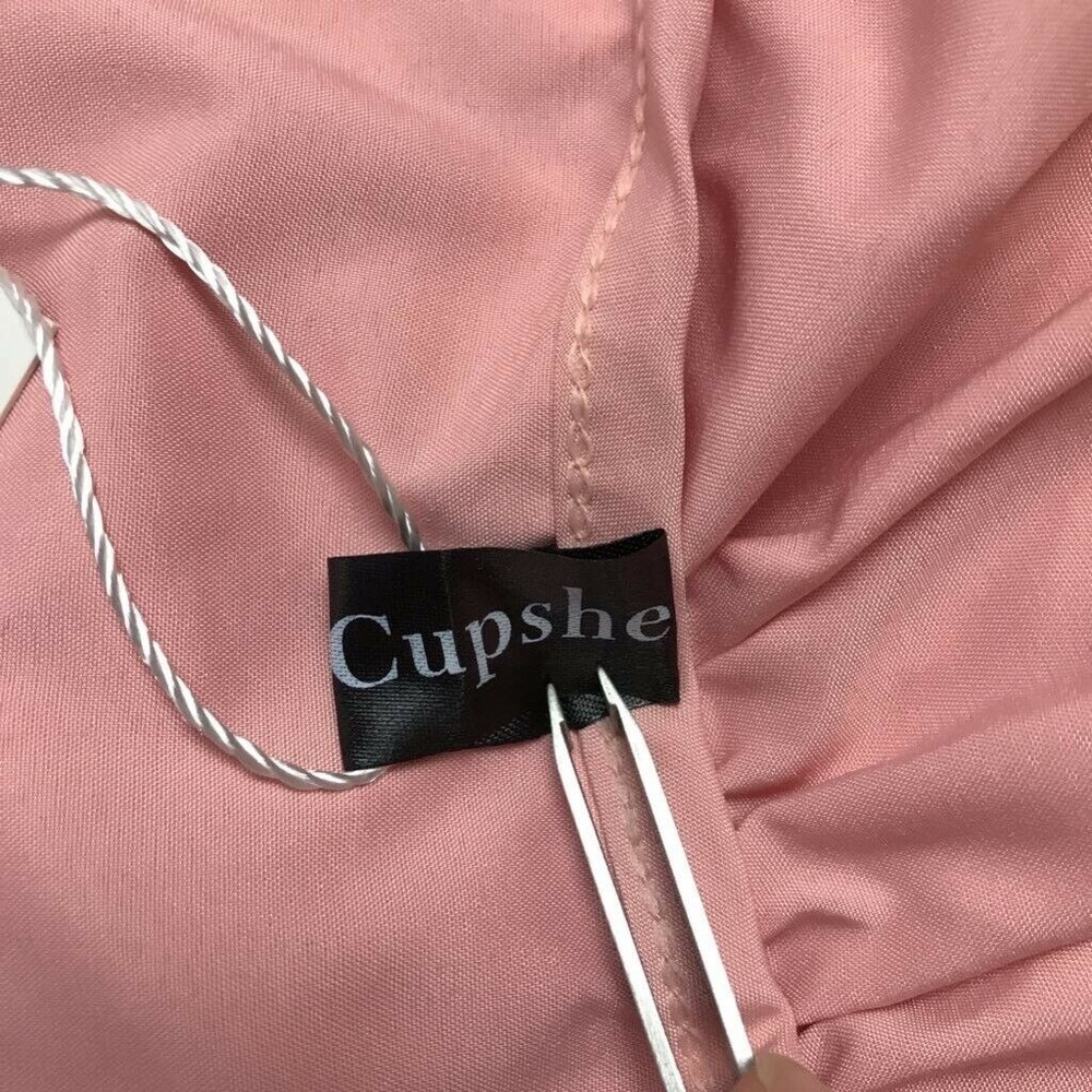 Cupshe Alarm Falbala Ruffle Dress Pink Sz L - Picture 4 of 8